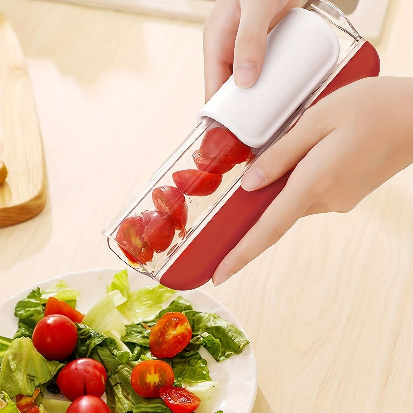 1pc; Tomato Slicer; Grape Slicer; MultiFunctional Grape Cutter; Small Fruit Cutter; Grape Kitchen Accessories; Cake Decoration Tool; Fruit Slicer; Kitchen Tools