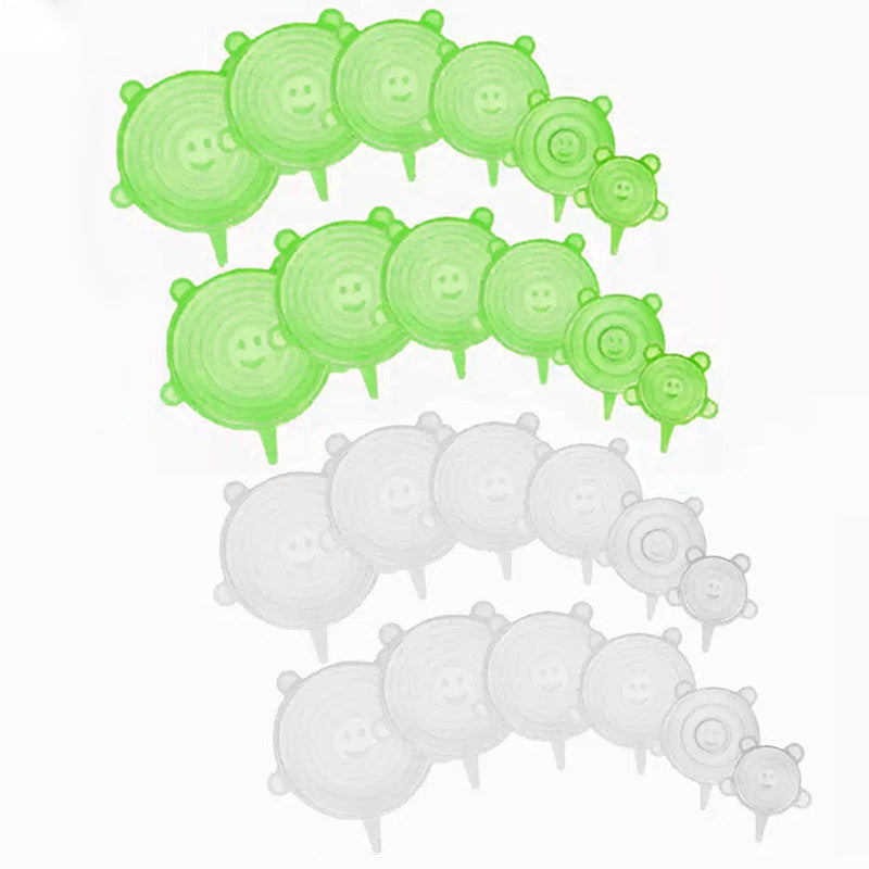 6/12/24PCS BPA-free Silicone Stretch Lids; Food Bowl Covers; Reusable Food Saving Cover; Stretchable Multifunctional Fruit And Vegetable Fresh-keeping Cover