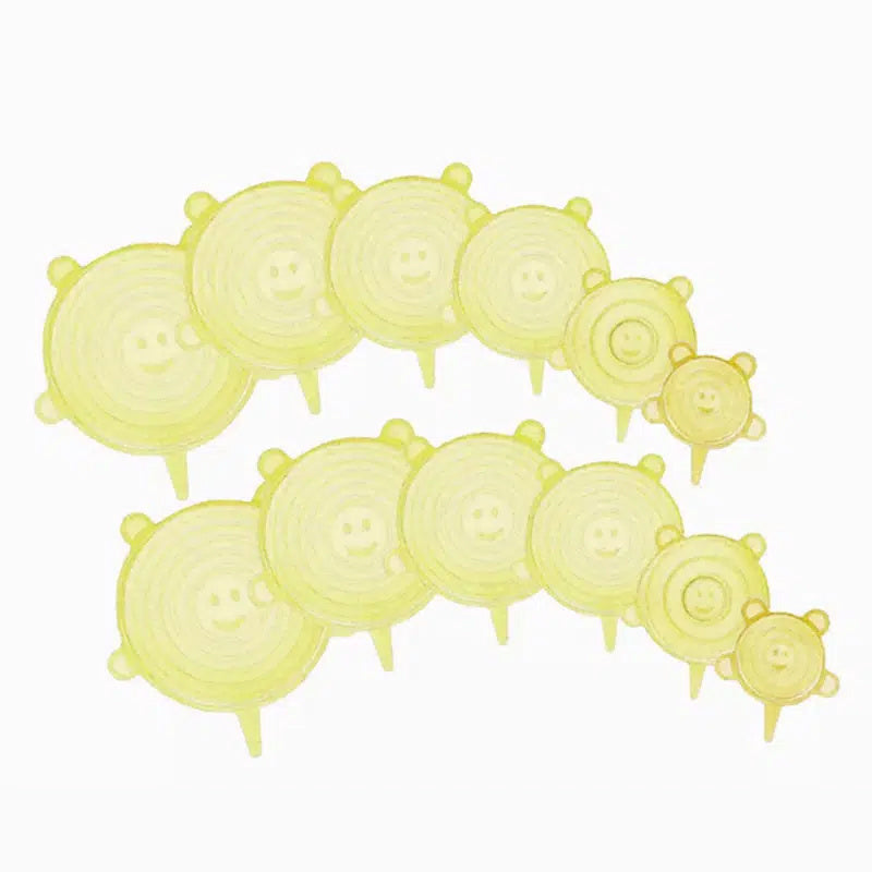 6/12/24PCS BPA-free Silicone Stretch Lids; Food Bowl Covers; Reusable Food Saving Cover; Stretchable Multifunctional Fruit And Vegetable Fresh-keeping Cover
