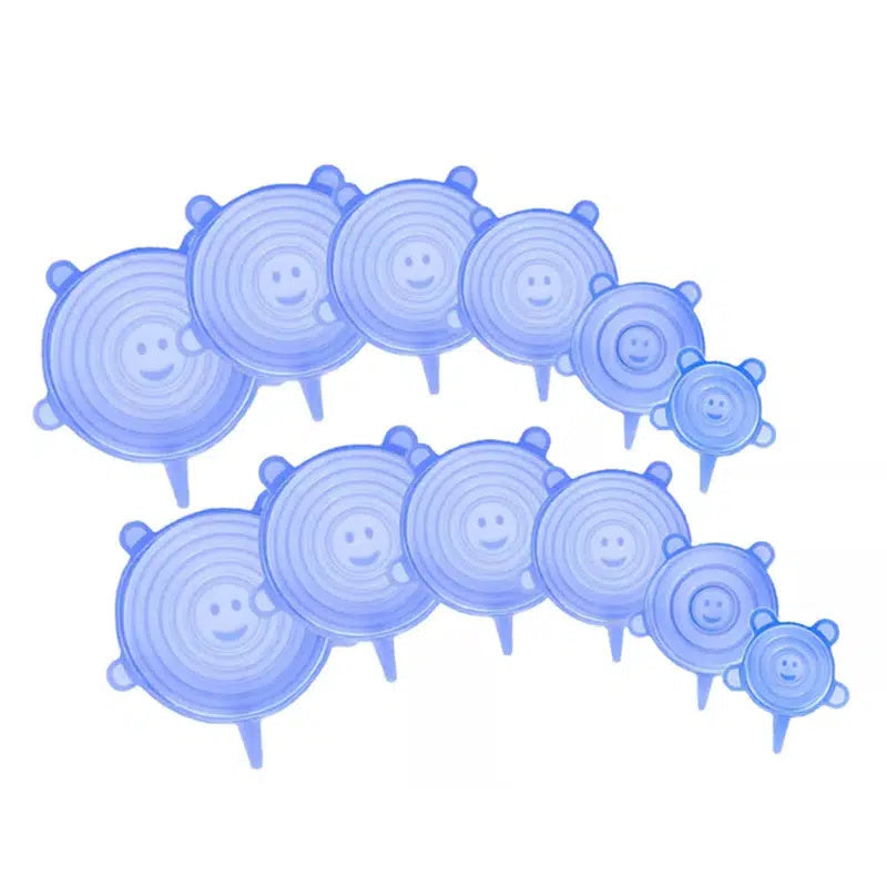 6/12/24PCS BPA-free Silicone Stretch Lids; Food Bowl Covers; Reusable Food Saving Cover; Stretchable Multifunctional Fruit And Vegetable Fresh-keeping Cover