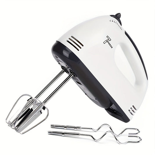 1pc 7 Speeds Electric Hand Mixer; Household Portable Powerful Handheld Electric Mixer; Hand-held Egg Beater; Small Whipping Cream Mixer For Cake; Baking; Cooking; Dessert
