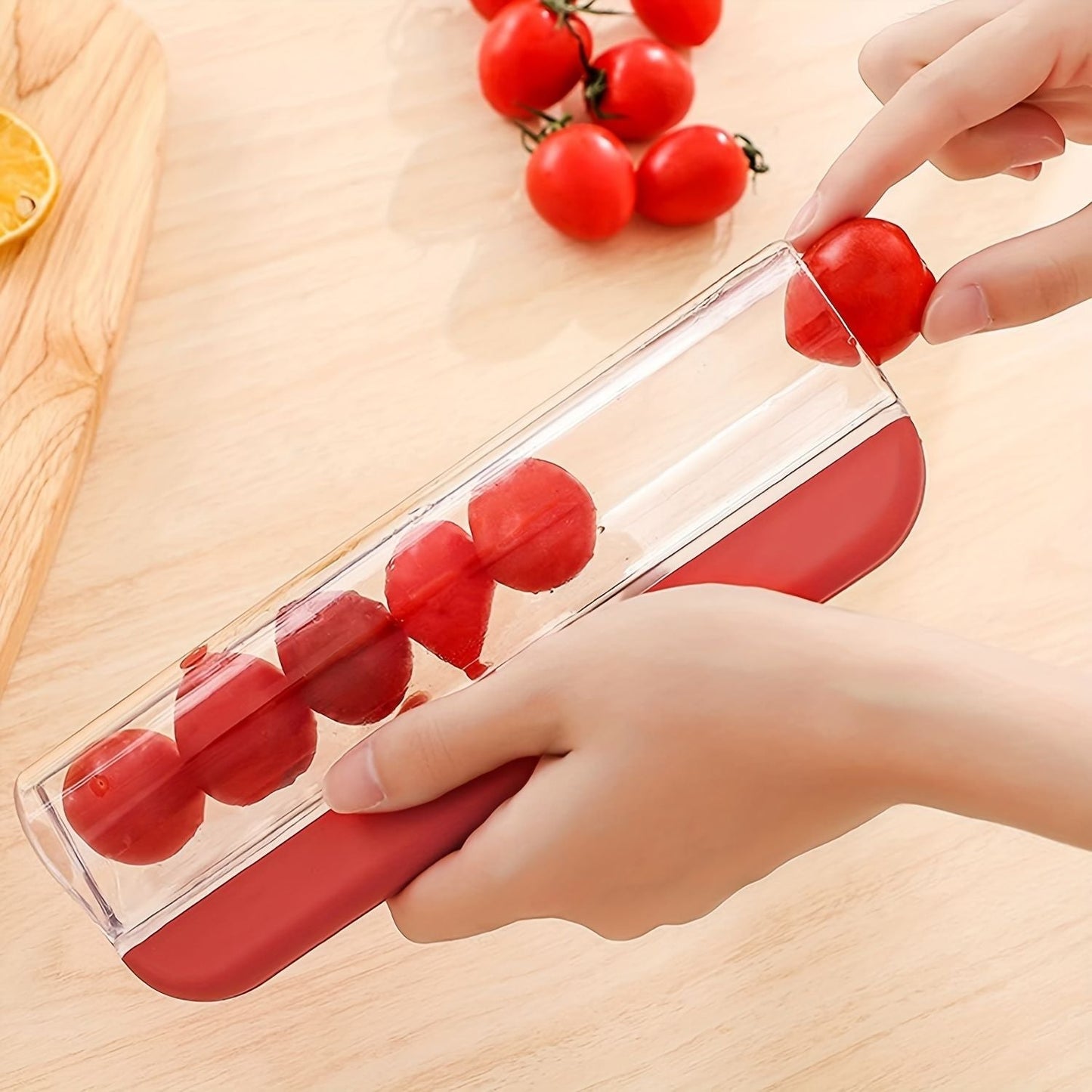 1pc; Tomato Slicer; Grape Slicer; MultiFunctional Grape Cutter; Small Fruit Cutter; Grape Kitchen Accessories; Cake Decoration Tool; Fruit Slicer; Kitchen Tools