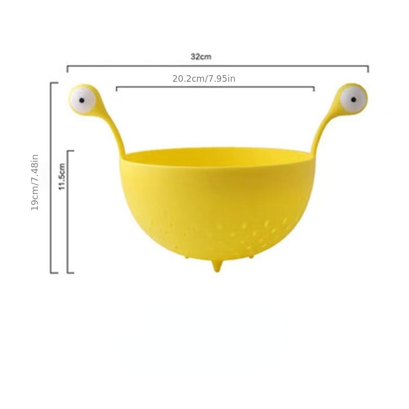 1pc Kitchen Strainer - Big-Eyed Monster Design BPA-Free Food Strainer For Fruits And Pasta - Fun And Safe