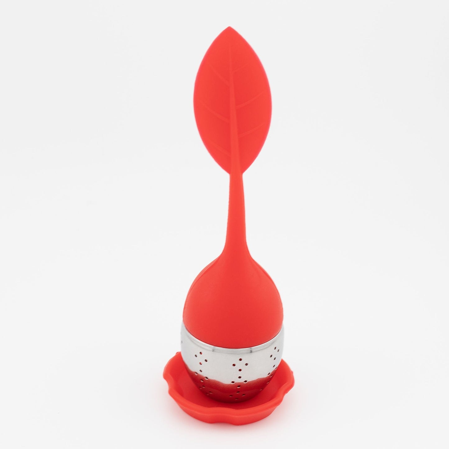 1pc/7pcs Tea Infuser Silicone Handle Stainless Steel Strainer Drip Tray Included - Loose Tea Steeper - Best Tea Infuser For Loose Leaf Or Herbal Tea