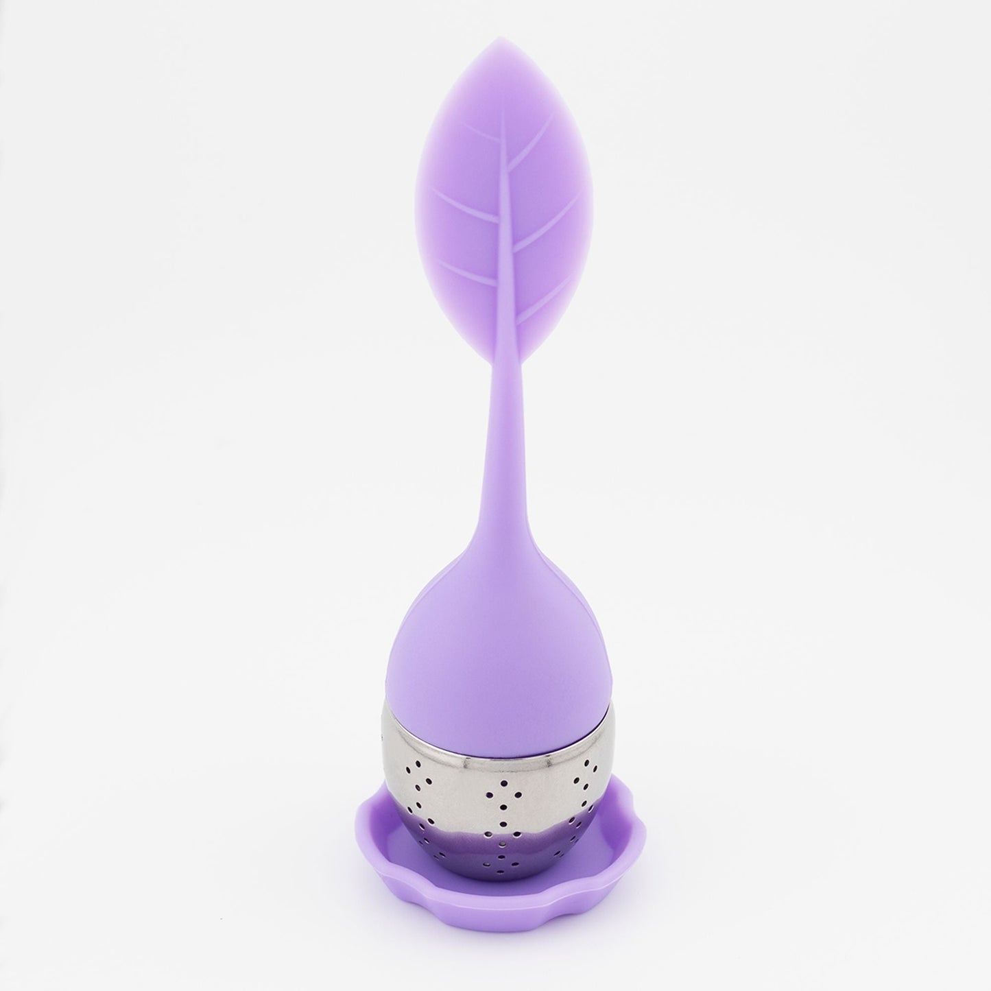 1pc/7pcs Tea Infuser Silicone Handle Stainless Steel Strainer Drip Tray Included - Loose Tea Steeper - Best Tea Infuser For Loose Leaf Or Herbal Tea