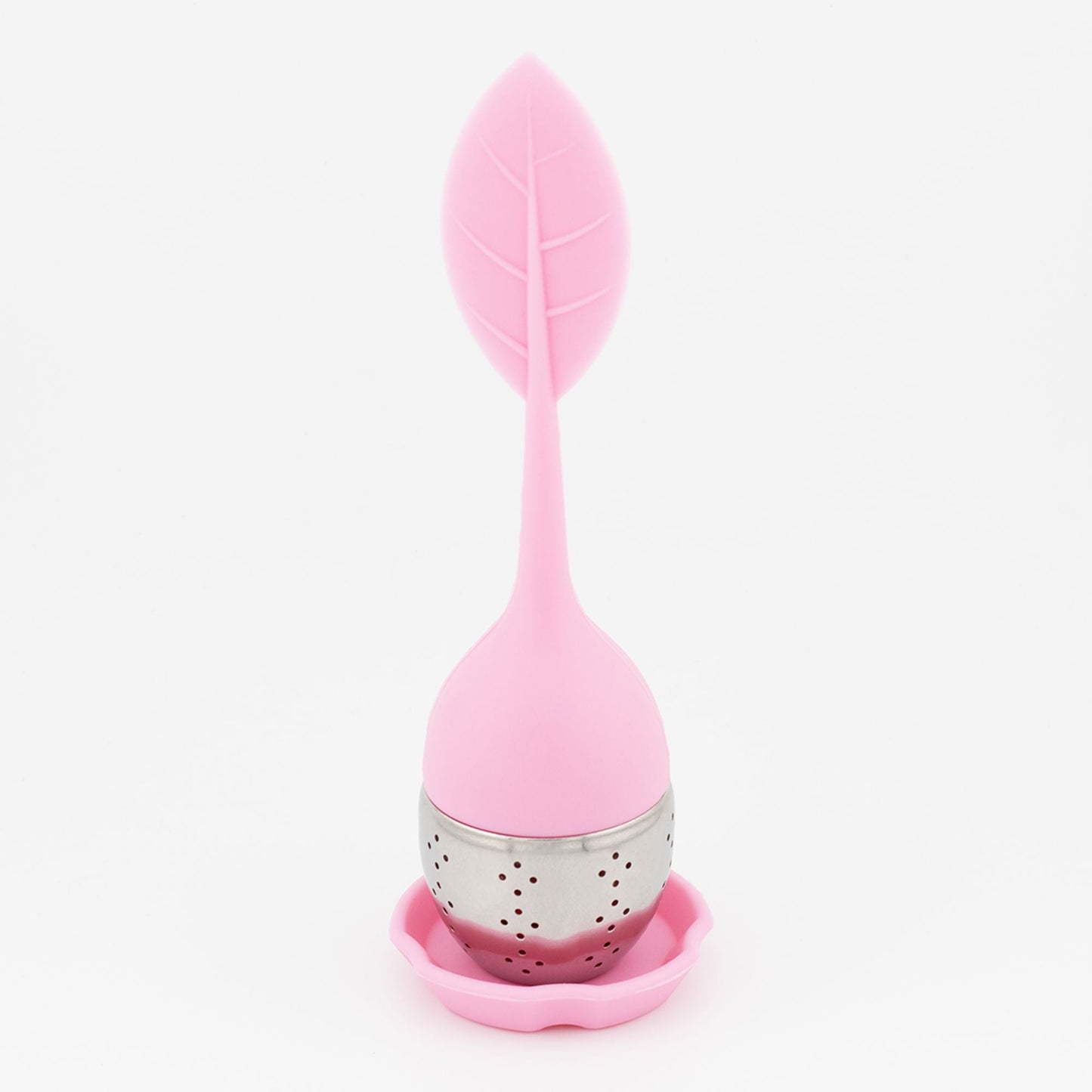 1pc/7pcs Tea Infuser Silicone Handle Stainless Steel Strainer Drip Tray Included - Loose Tea Steeper - Best Tea Infuser For Loose Leaf Or Herbal Tea