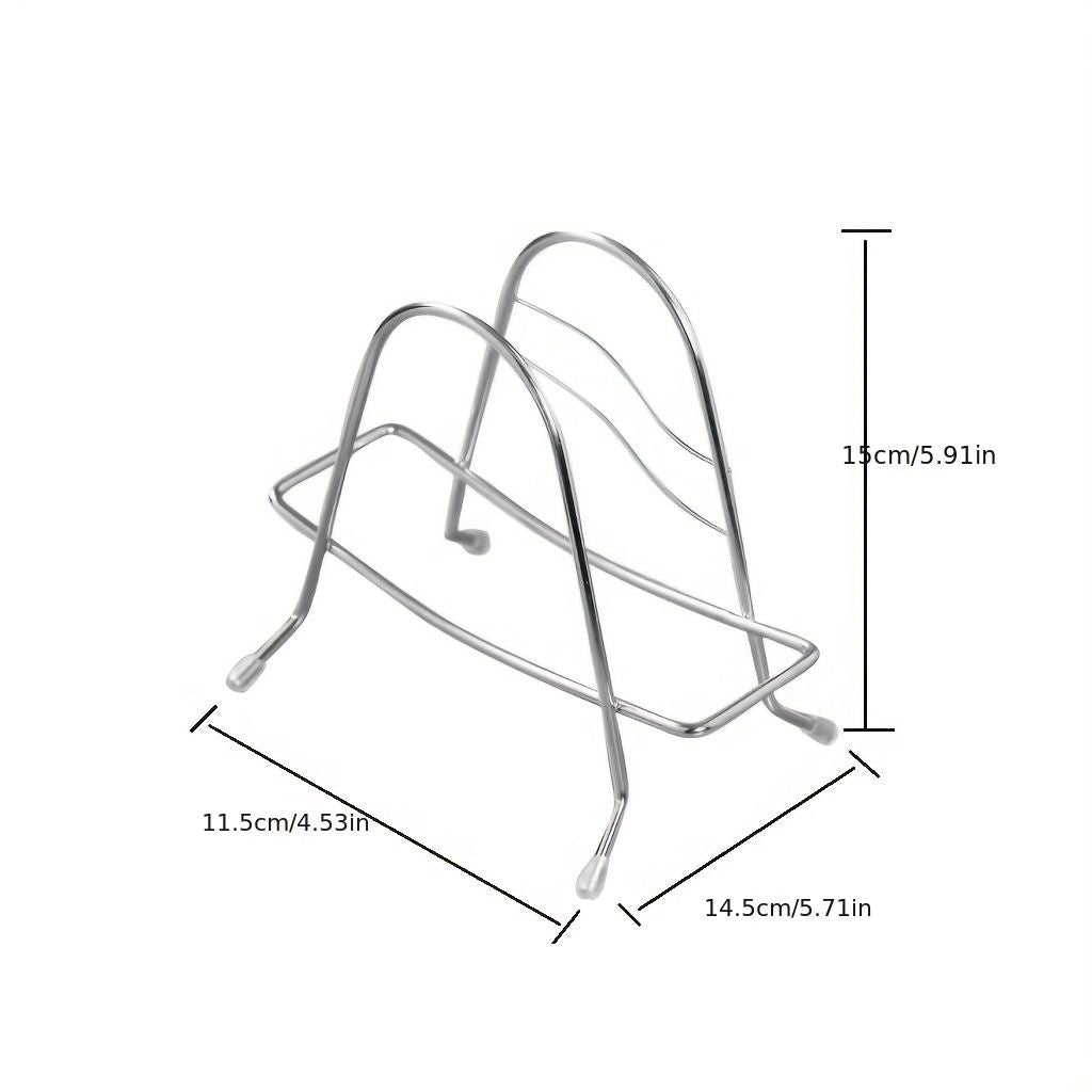 1pc Stainless Steel Cutting Board Storage Rack; Chopping Board Pot Cover Rack; Utensils Storage Rack; Knife Plate Rack; Pot Cover Rack; Home Kitchen Supplies