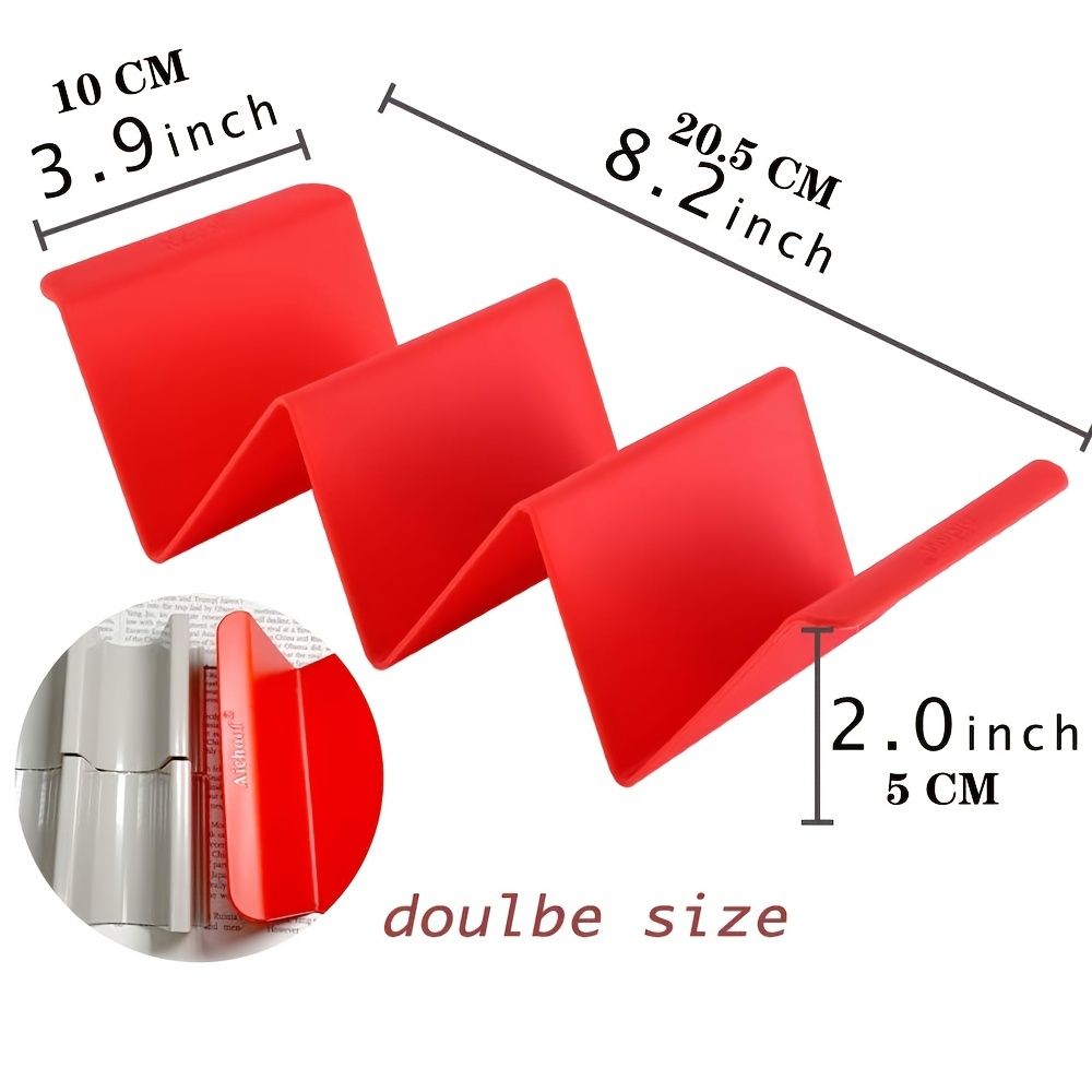 1pc/6pcs Colorful Taco Holder Stands - Premium Large Taco Tray Plates Holds Up To 3 Or 2 Tacos Each, PP Health Material Very Hard And Sturdy, Dishwasher & Microwave Safe