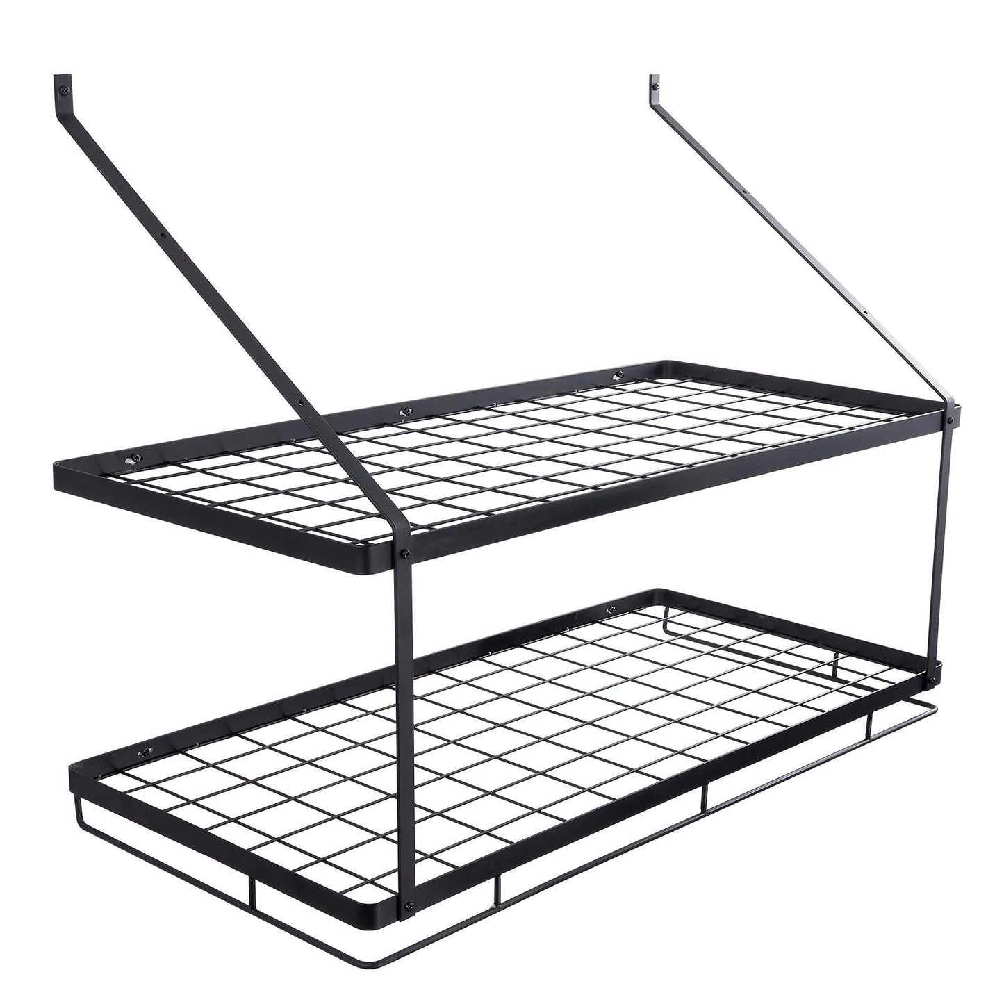 Pot Rack Wall Mounted, 30 inch Pot and Pan Hanging Rack, Pot and Pan Hanger with 12 S Hooks, 55 lbs Loading Weight, Ideal for Pans, Utensils, Cookware in Kitchen